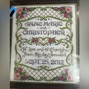 Bucilla To Love and To Cherish Cross Stitch Kit WM40777 Wedding Sampler 8x10